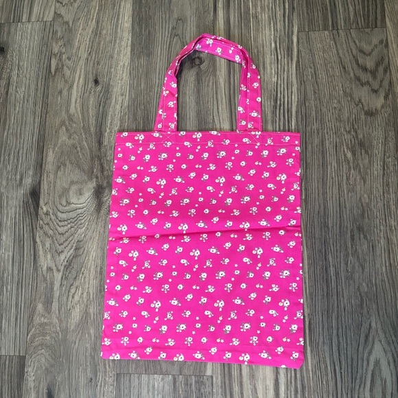 Handbags - Pink Floral Tote Bag